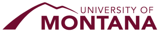 UM logo featuring the text University of Montana with a stylized mountain silhouette over part of the text 